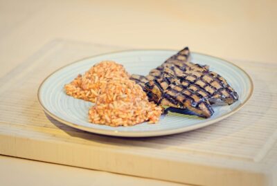 Rinderleber mit Reis - Vom-Grill.