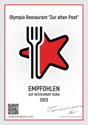 Olympia Restaurant-Guru Award 2023